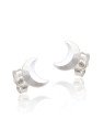 Brinco AG Fixo Lua 8mm Facetada  - G5 - 5mm x 8mm - 0.71gr