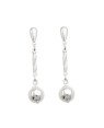 Brinco AG Tranca Gotinha c/ Palito Diamantado E Bola 8mm - G3 - 8mm x 29mm - 2.98gr