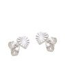 Brinco AG Fixo Coracao Mini Diamantado - G5 - 6mm x 6mm - 0.76gr