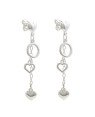 Brinco AG 3 Coracoes Mini c/ Redondo Vazado 1 Corrente 3cm - G3 - 8mm x 43mm - 2.73gr