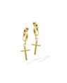 Brinco Argola 8mm c/ Cruz Palito 12mm - 00 - 8mm x 24mm - 1.08gr