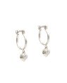 Brinco AG Argola 13mm c/ Coracao Liso  - G3 - 13mm x 23mm - 1.49gr