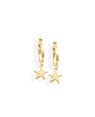 Brinco Argola 13mm c/ Estrela Do Mar 8mm - 00 - 13mm x 25mm - 1.34gr