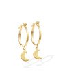 Brinco Argola 16mm c/ Lua Lisa - 00 - 16mm x 30mm - 1.68gr