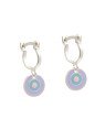 Brinco AG Argola 8mm c/ Olho Grego (Lavanda/Azul/Rosa) - G3 - 8mm x 20mm - 1.69gr