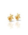 Brinco Cruz Facetada 6mm  - 00 - 4mm x 6mm - 0.35gr