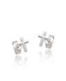 Brinco AG Cruz Facetada 6mm  - G5 - 4mm x 6mm - 0.41gr