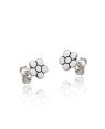 Brinco AG (Envelhecido) Flor Reta 6mm  - G5 - 6mm x 6mm - 0.69gr