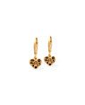 Brinco Argolinha Coracao 7mm Amuletos da Sorte  - 00 - 11mm x 21mm - 1.48gr