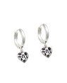 Brinco AG Argolinha Fundida Coracao 7mm Amuletos da Sorte  - G6 - 11mm x 21mm - 2.33gr