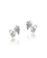 Brinco AG (Envelhecido) Folha Abauladinha Estampada 6mm  - G5 - 4mm x 6mm - 0.53gr
