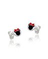 Brinco AG Redondo c/ Minnie  (Laco Vermelho/ Rosto Preto) - G5 - 6mm x 6mm - 0.76gr