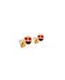 Brinco Emoji Apaixonado (Coracao Vermelho/Boca Preta) - 00 - 6mm x 6mm - 0.75gr