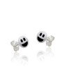Brinco AG Redondo 6mm Emoji Feliz p/ Resina - G5 - 6mm x 6mm - 0.74gr