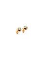 Brinco Emoji Sorridente c/ Estrela (Estrela Azul/Boca Preta) - 00 - 6mm x 6mm - 0.78gr