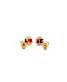 Brinco Redondo 6mm LOVE (Preto) Coracao (Vermelho) - 00 - 6mm x 6mm - 0.72gr
