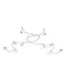 Brinco AG Palito c/ Corrente p/ 4 Coracoes  Liso - G5 - 6mm x 170mm - 3.66gr