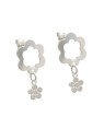 Brinco AG Tranca Flor Vazada p/ Flor Reta  - G3 - 13mm x 21mm - 1.49gr