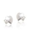 Brinco AG Coracao 3D Facetado  - G3 - 10mm x 10mm - 1.66gr