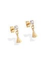Brinco Tranca Strass c/ Nossa Senhora Aparecida 8mm - 00 - 7mm x 17mm - 0.93gr