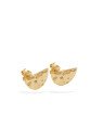 Brinco Leque 15mm Martelado  - 00 - 8mm x 15mm - 1.35gr