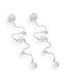 Brinco AG 3 Redondos Martelados 2 Correntes 2 Zirconias - G3 - 9mm x 110mm - 3.20gr