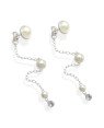 Brinco AG Cabuchao p/ Corrente 2 Perolas 1 Zirconia - G3 - 8mm x 76mm - 2.37gr