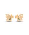 Brinco Borboleta Strass Colorido - 00 - 19mm x 16mm - 1.80gr