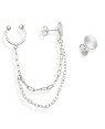 Brinco AG 1 Lado Red. Diamantado / 1 Lado Red. c/ Cor. e Piercing - G6 - 11mm x 96mm - 2.43gr