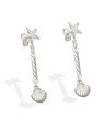 Brinco AG Tranca Estrela do Mar c/ Palito Corda p/ Concha - G3 - 9mm x 36mm - 1.96gr