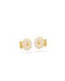 Brinco Margarida Reticulada p/ Resina  - 00 - 11mm x 11mm - 2.91gr