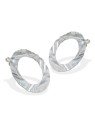 Brinco AG Argola Vaz Textura Organica  - G1 - 28mm x 28mm - 4.22gr