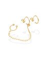 Brinco (1 Lado) Argola c/ Corrente e Piercing  (1 Lado) Argola  - 00 - 12mm x 114mm - 2.00gr