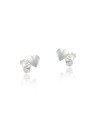 Brinco AG Coracao Liso Macico  - G6 - 5mm x 6mm - 0.56gr