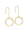 Brinco Gancho Redondo Vazado Diamantado - 00 - 20mm x 43mm - 2.04gr