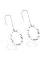Brinco AG Gancho Oval Vaz Textura Organica  - G5 - 18mm x 47mm - 2.13gr