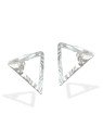 Brinco AG Triangulo Vazado Textura Organica 19mm - G3 - 20mm x 20mm - 2.48gr