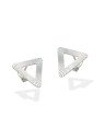 Brinco AG Triangulo Vazado Diamantado 13mm - G3 - 13mm x 13mm - 1.55gr