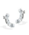 Brinco AG 1/2 Lua Textura Organica  - G3 - 12mm x 26mm - 2.32gr