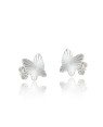 Brinco AG Borboleta Reta Diamantada 10mm  - G3 - 10mm x 10mm - 1.55gr