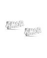 Brinco AG Amor Liso 5mm Bordas c/ Bolinhas - G5 - 10mm x 5mm - 1.30gr