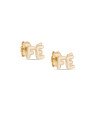 Brinco Fe Lisa Borda c/ Bolinhas  - 00 - 8mm x 7mm - 0.76gr