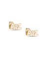 Brinco Paz Lisa 5mm Borda c/ Bolinhas  - 00 - 11mm x 5mm - 0.90gr