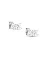 Brinco AG Paz Lisa 5mm Borda c/ Bolinhas  - G5 - 11mm x 5mm - 0.96gr