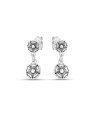 Brinco AG 2 Redondos c/ Flores p/ Resina  - G3 - 8mm x 18mm - 1.50gr