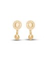 Brinco Botao Diamantado 10mm c/ Botao Liso 6mm - 00 - 10mm x 20mm - 1.82gr