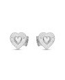 Brinco AG Coracao 10mm Centro Abaulado Borda Diamantada  - G3 - 11mm x 10mm - 1.62gr
