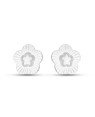Brinco AG Flor 13mm Centro Abaulado Borda Diamantada - G3 - 13mm x 13mm - 2.53gr
