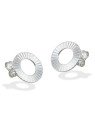 Brinco AG Redondo 10mm Vazado Diamantado  - G5 - 10mm x 10mm - 0.93gr