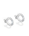 Brinco AG Redondo 10mm Vazado Diamantado Riscado - G5 - 10mm x 10mm - 0.90gr